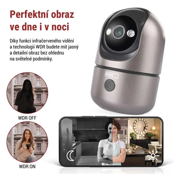 GoSmart vnitřní otočná kamera EMOS IP‑220W s WiFi