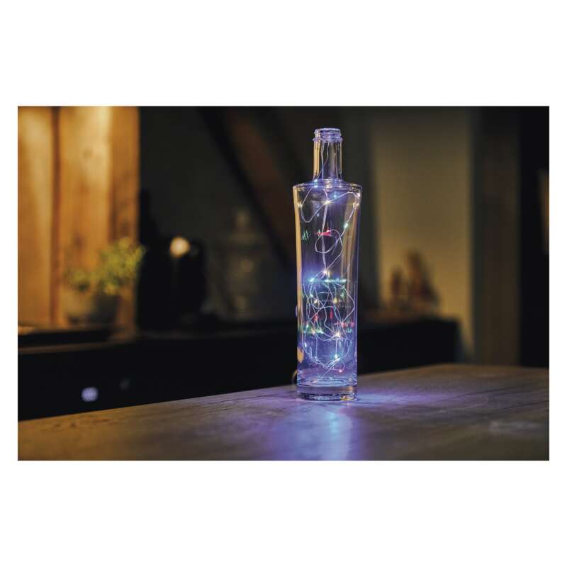LED vánoční nano řetěz, 1,9 m, 2x AA, vnitřní, multicolor, časovač