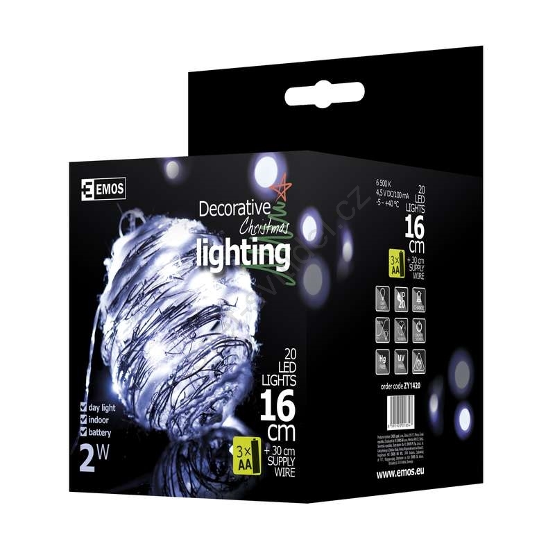 Vánoční dekorace vnitřní IP20 XMAS 20xLED/2W/4,5V