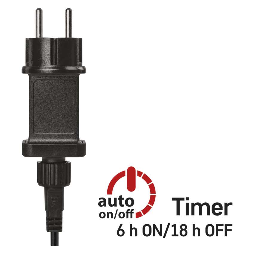 LED vánoční řetěz, 12 m, venkovní i vnitřní, RGB, ovladač, programy, časovač