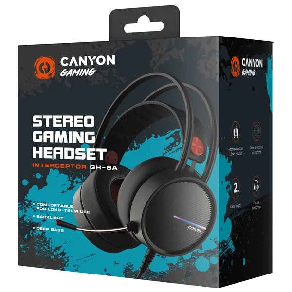 Headset Canyon Interceptor GH-8A - černý	