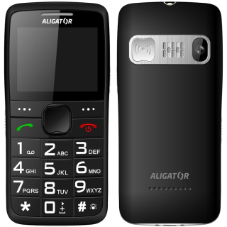 Mobilní telefon Aligator A675 Senior - černý