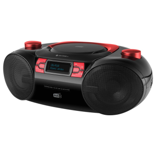 Radiopřijímač s DAB+/CD GoGEN CDM 390 BTDABR, černý/červený