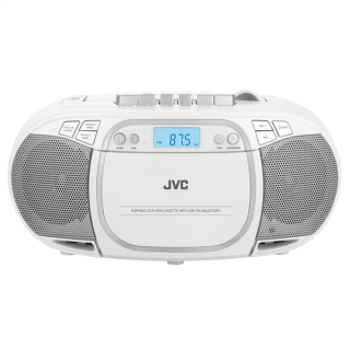 Radiomagnetofon s CD JVC RC-E451W, bílý  