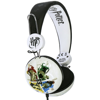 Sluchátka OTL Technologies Harry Potter Hogwarts Crest Tween Dome - černá/ bílá